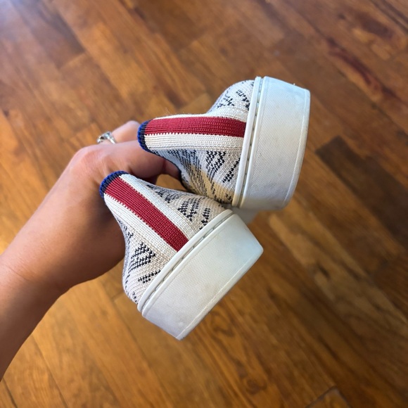 Rothy’s Maritime Tiger Sneaker Slip On Shoes - Picture 4 of 5